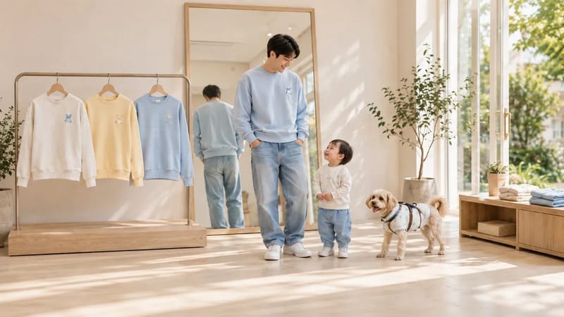 보호자 캐릭터 스웨트셔츠